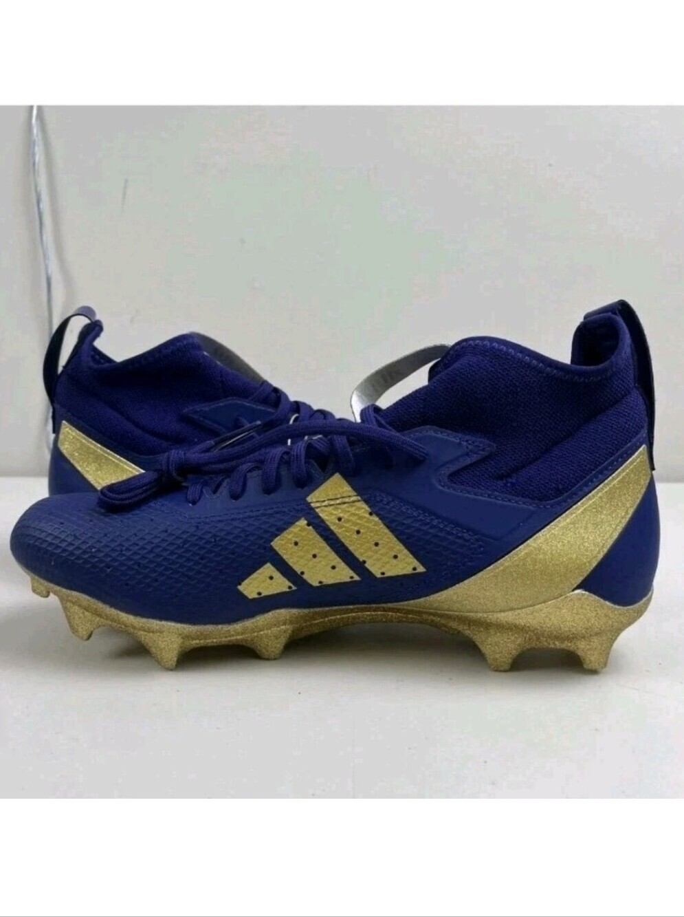 adidas SM Adizero Electric Vikings Blue Purple Gold Cleats JH5733 Size 16 - Picture 2 of 5